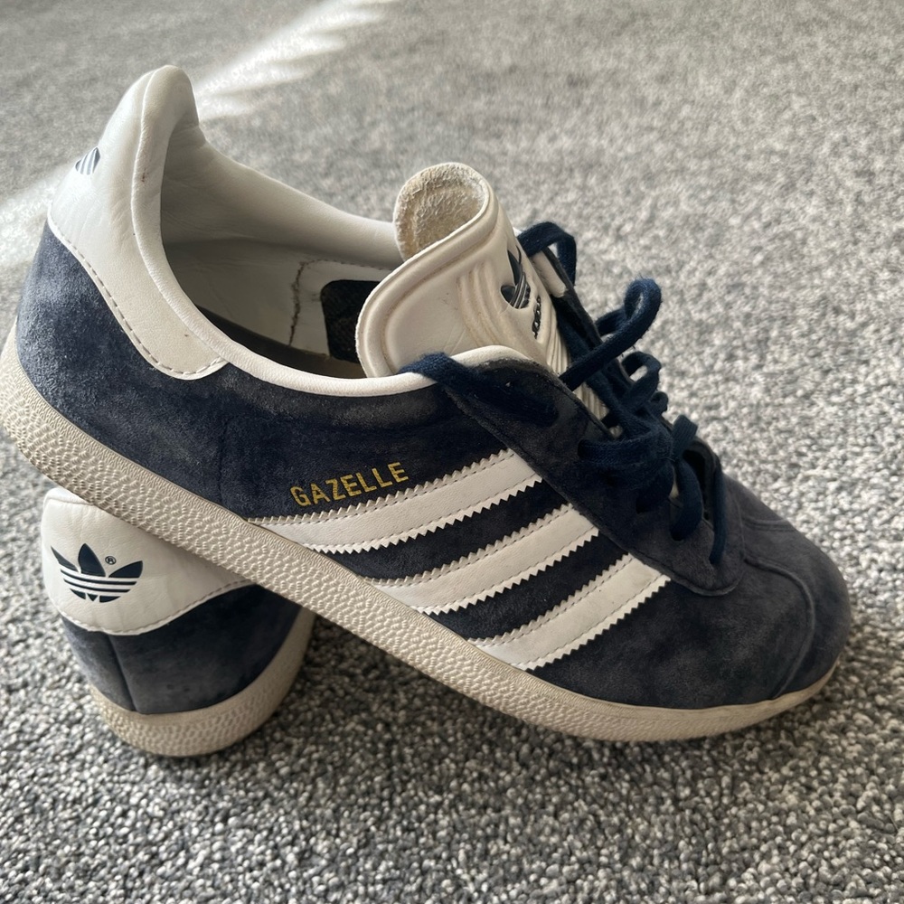 Adidas Originals Gazelle Blue White Mens Size 7 Shoes Retro Sneakers